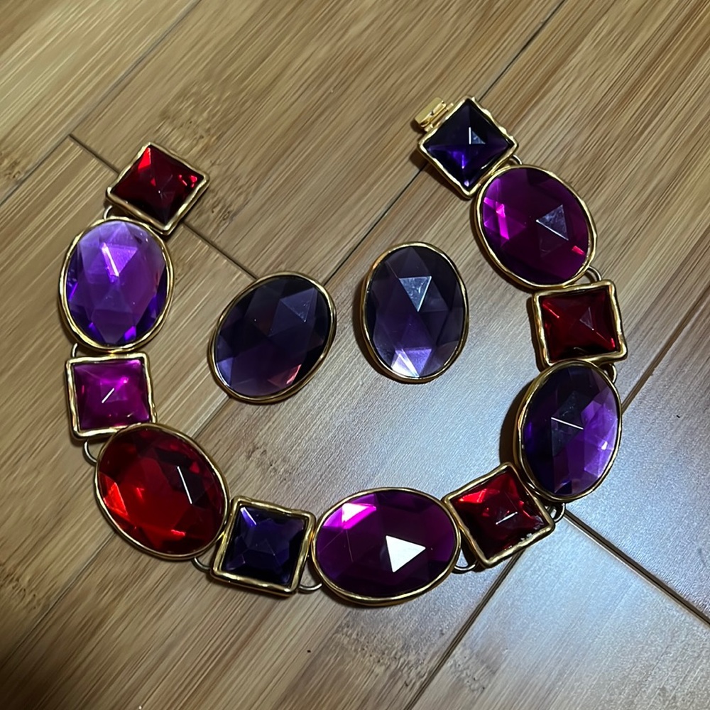 Matching earrings and necklace